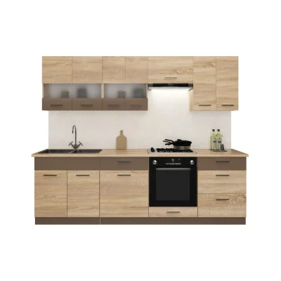 Kitchen Alina sonoma oak / latte 260 cm